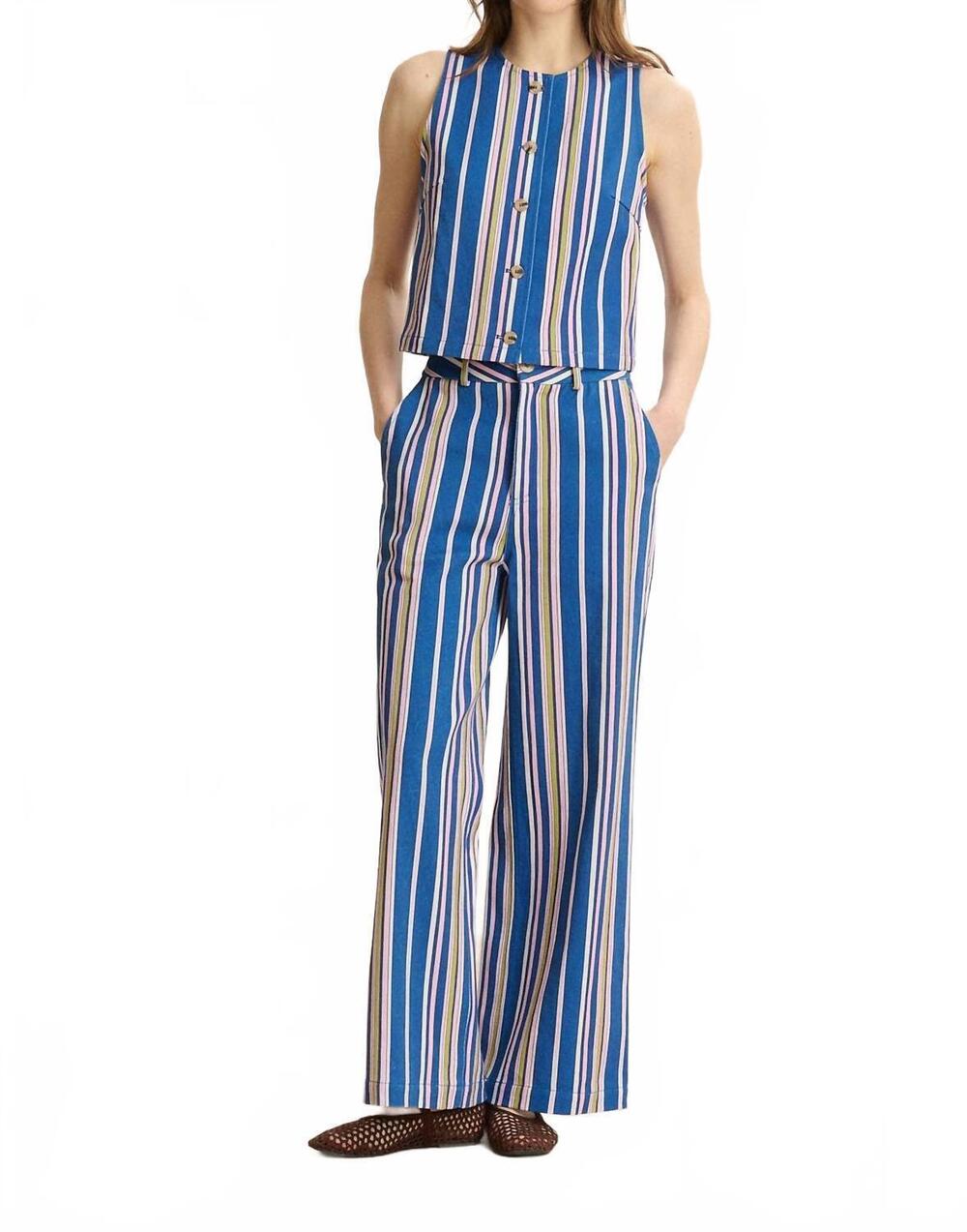NEW GARANCE PARIS straight cut striped pants in victorine